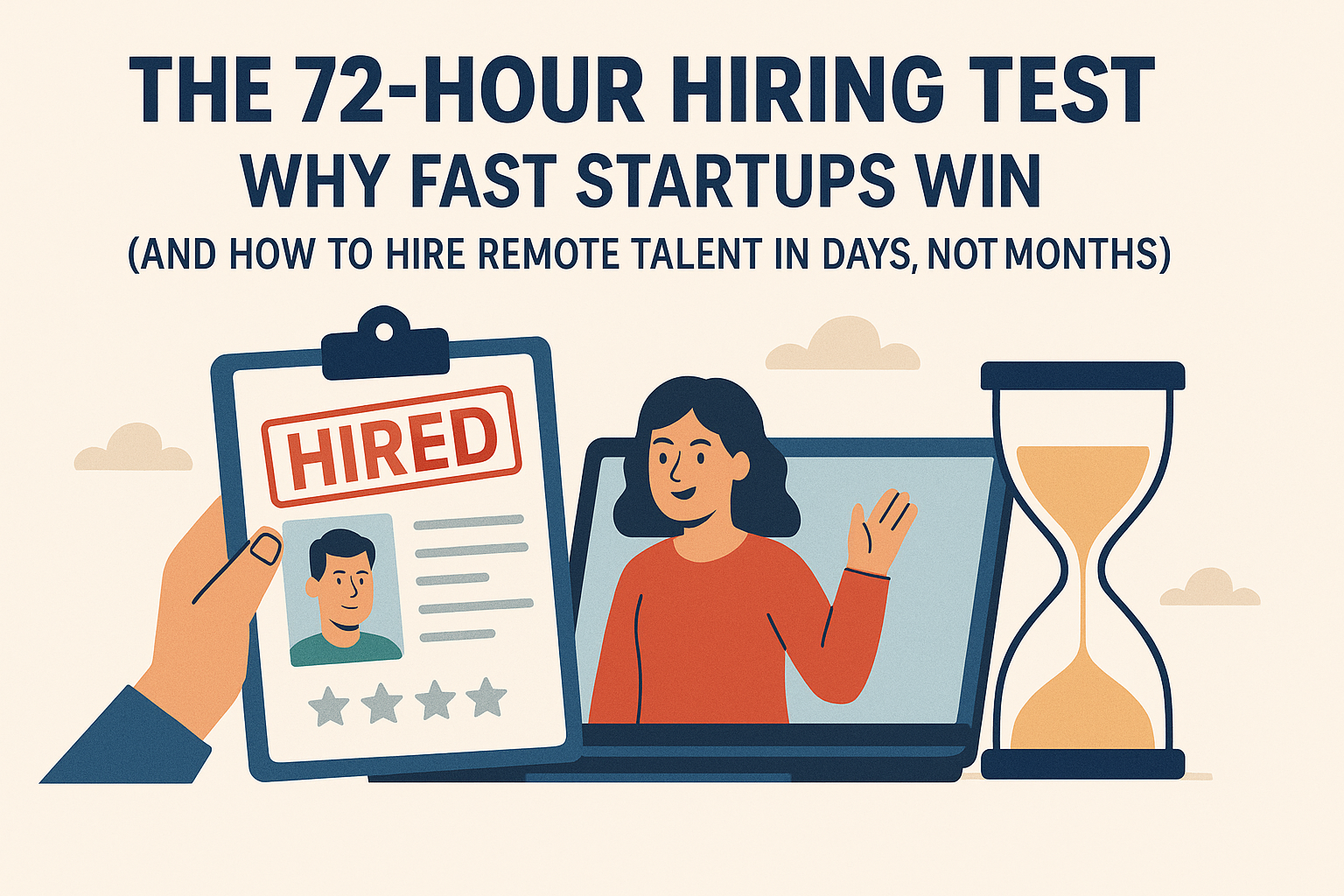 The 72-Hour Hiring Test: Why Fast Startups Win (And How to Hire Remote Talent in Days, Not Months)